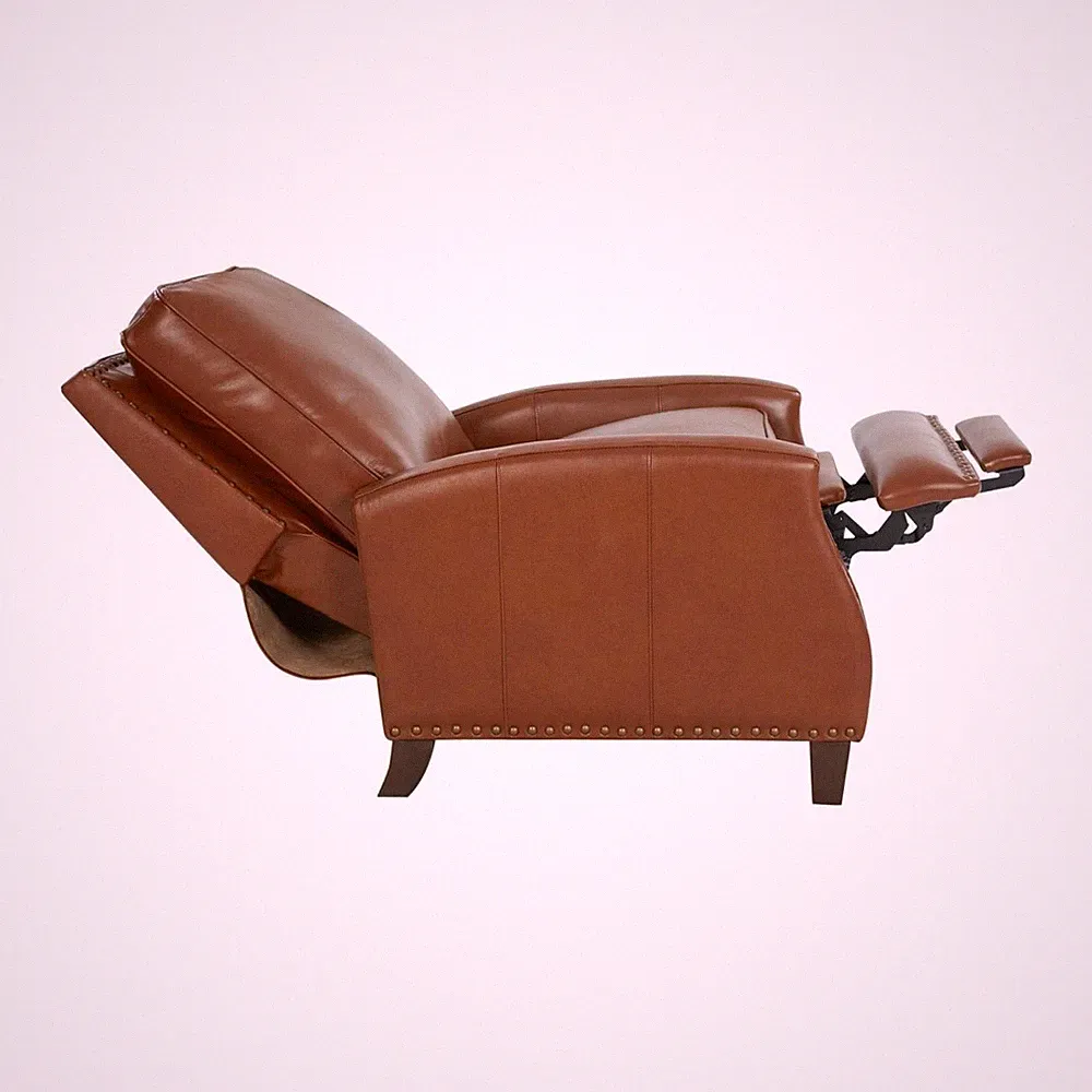 Barcalounger Melrose Push Back Recliner Chair Colchester Bitters 5711-87 Leather