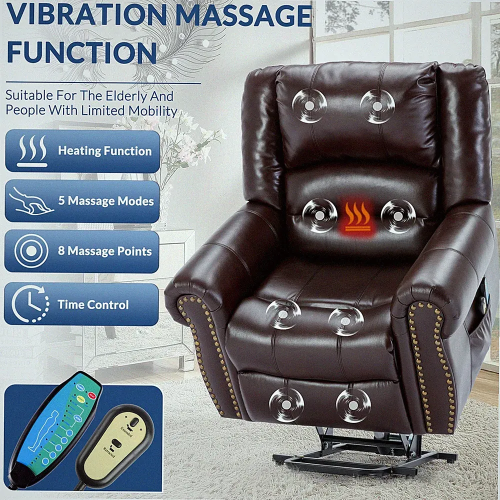 Elderly Power Lift Recliner Chair Electric Massage Sofa Sleeping Chair with Heat