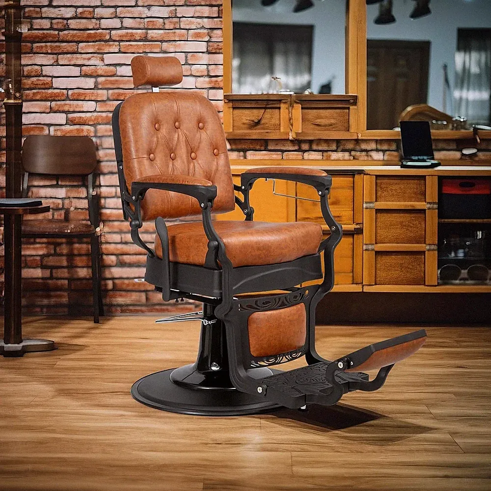 Heavy Duty Reclining Hydraulic Barber Chair Vintage Salon Beauty Spa Styling New