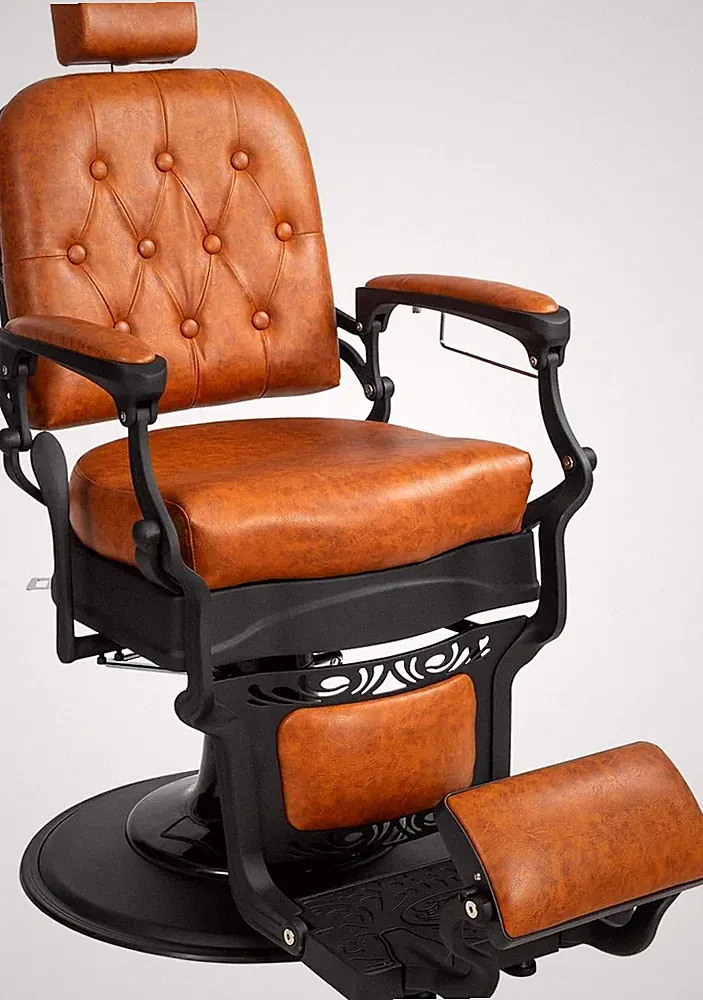 Heavy Duty Vintage Recline Barber Chair Hydraulic with Headrest for Salon Beauty