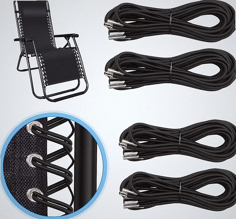 Universal Replacement Cord for Zero Gravity Chair, 4 Pack Elastic Cords