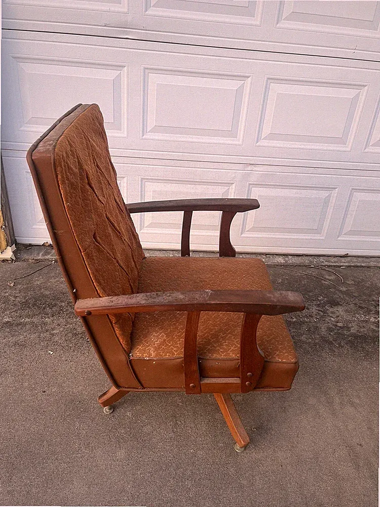 Vintage Mid Century 60s 70s Swivel Rocker Lounge Chair
