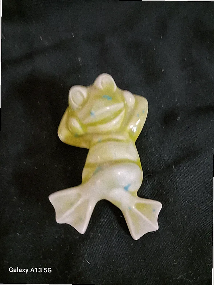 Vintage Small Ceramic Reclining Frog