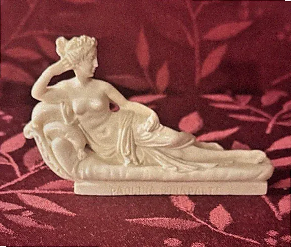 VTG A. Santini Paolina Bonaparte Classic Figure Reclining Woman Sculpture Italy